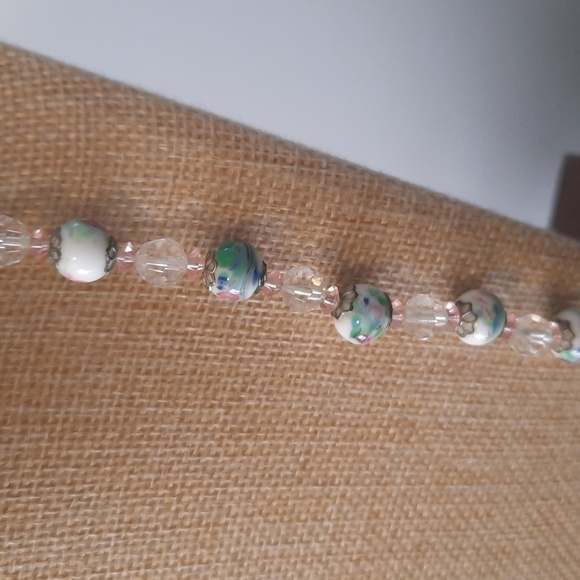 HOBE lampwork and crystal necklace - Picture 2 of 6